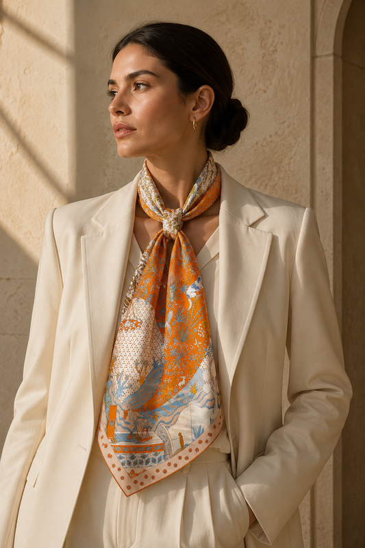 Whimsical Landscape Scarf