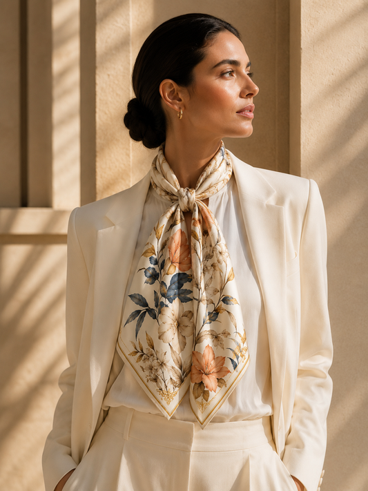 Earthy Botanical Scarf
