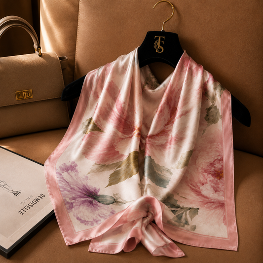 Pink Flora Scarf