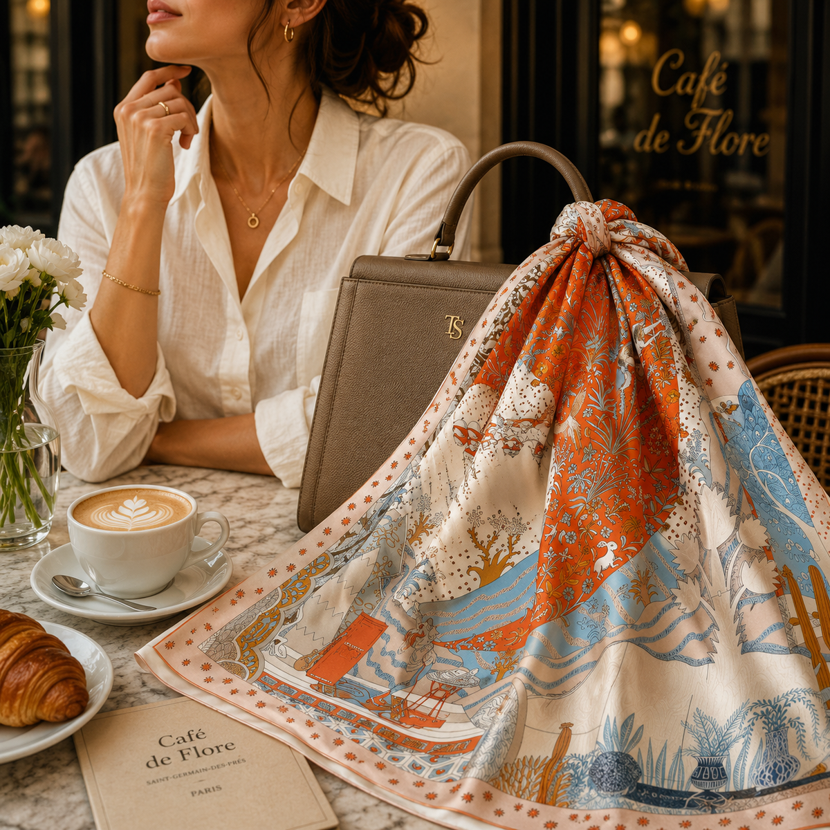 Whimsical Landscape Scarf