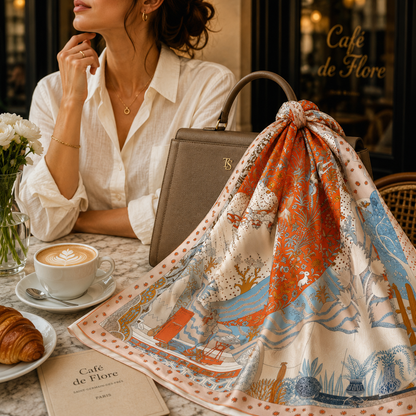 Whimsical Landscape Scarf