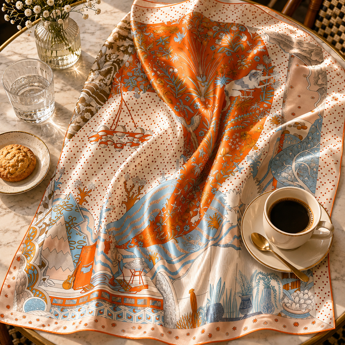Whimsical Landscape Scarf