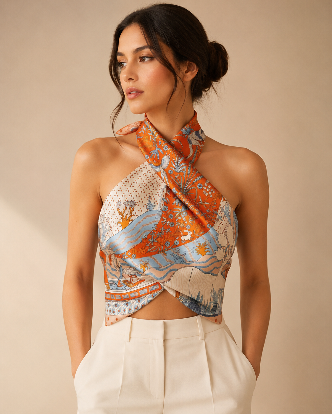 Whimsical Landscape Scarf
