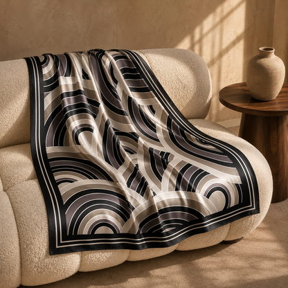 Monochrome Waves Scarf