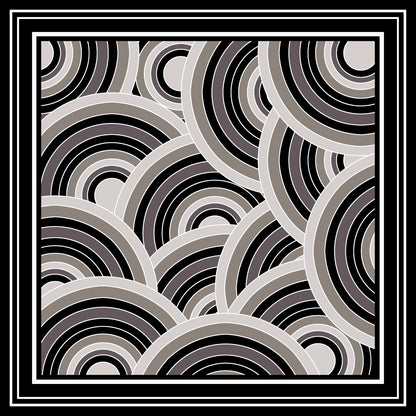Monochrome Waves Scarf