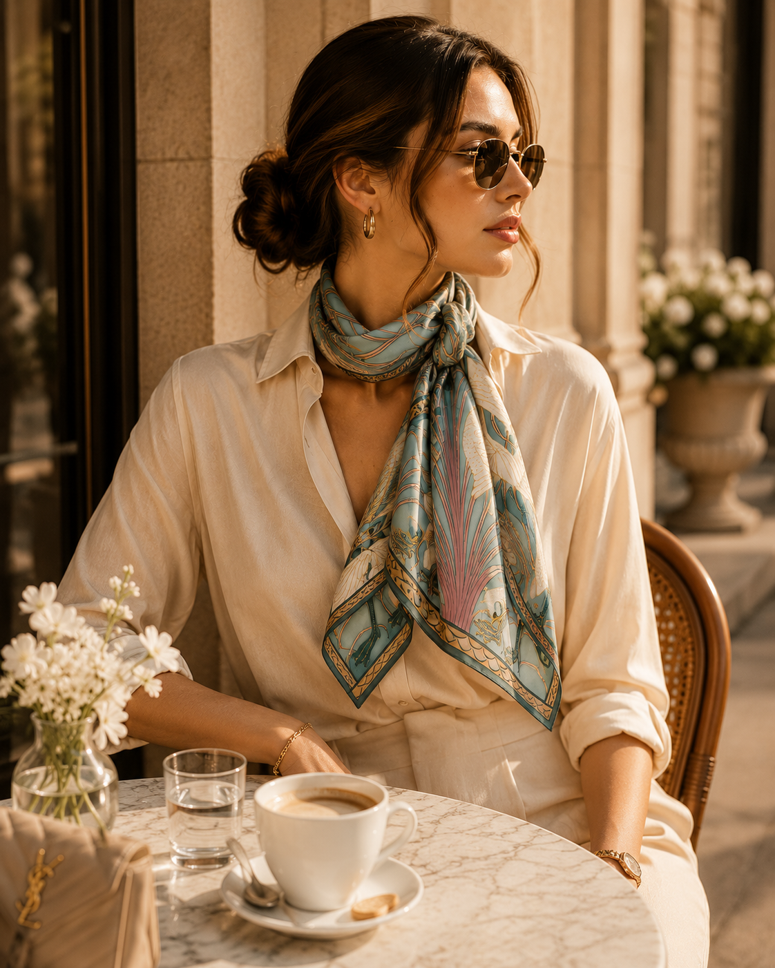 Art Nouveau Swan Scarf