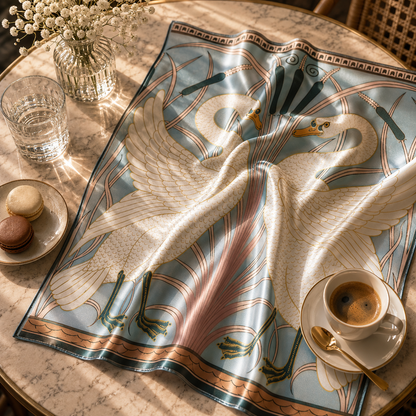Art Nouveau Swan Scarf