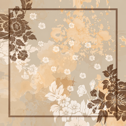 Neutral Floral Scarf