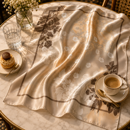 Neutral Floral Scarf