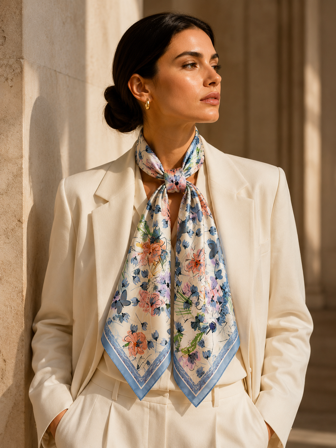 Watercolor Botanical Scarf