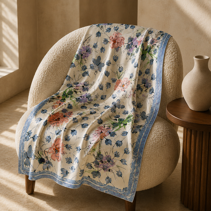 Watercolor Botanical Scarf