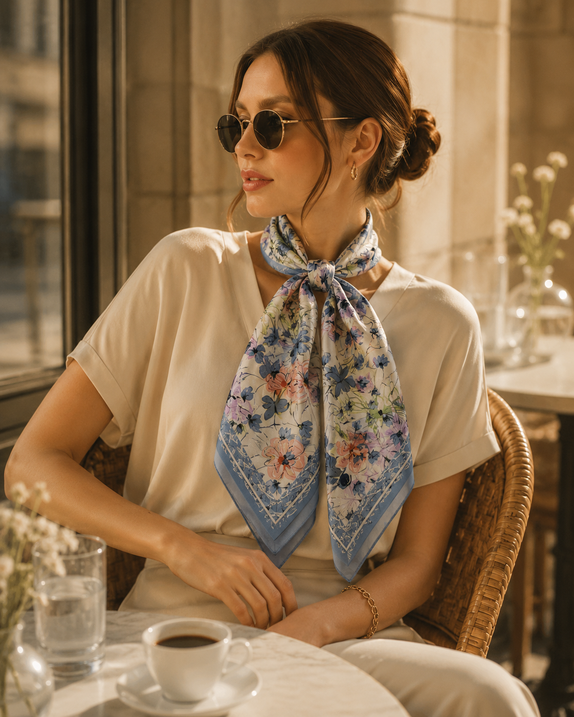 Watercolor Botanical Scarf
