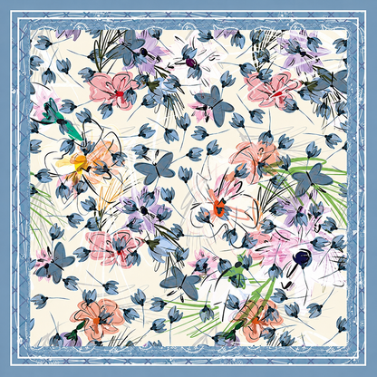 Watercolor Botanical Scarf
