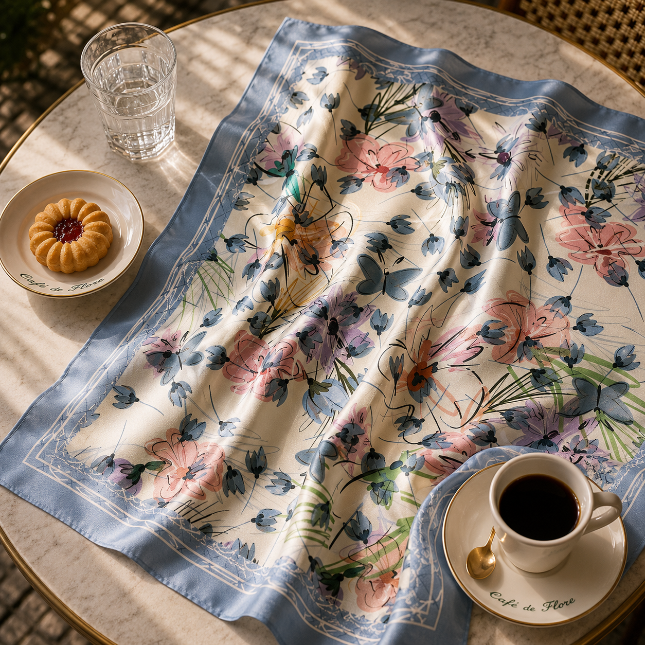 Watercolor Botanical Scarf