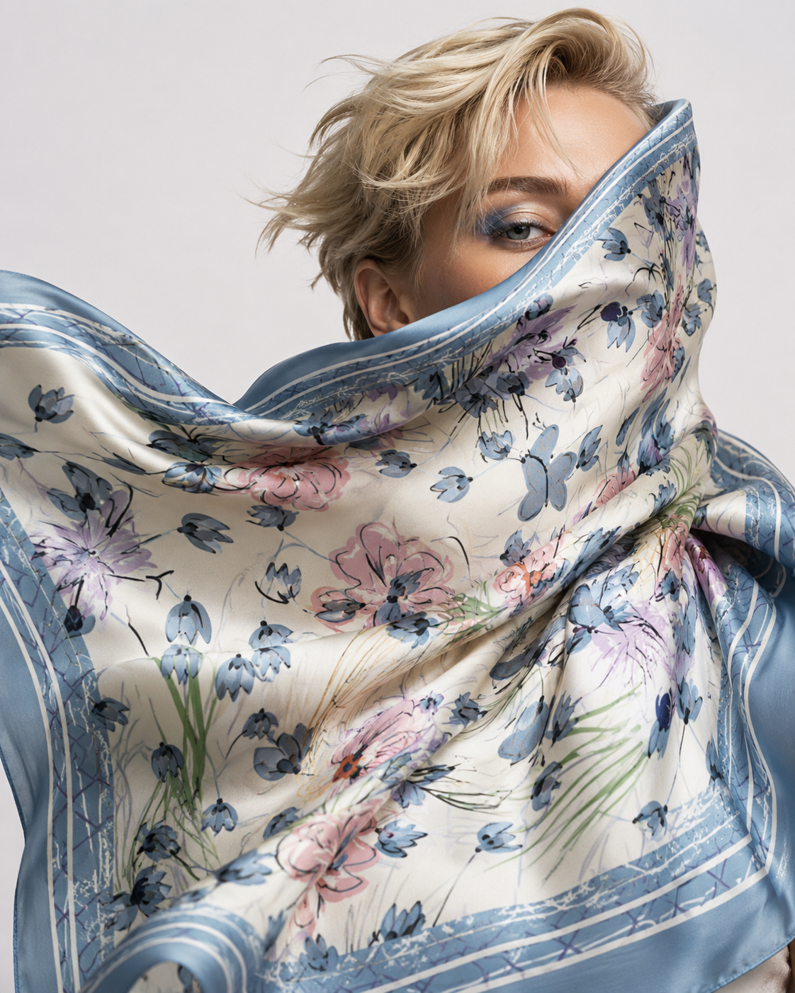 Watercolor Botanical Scarf