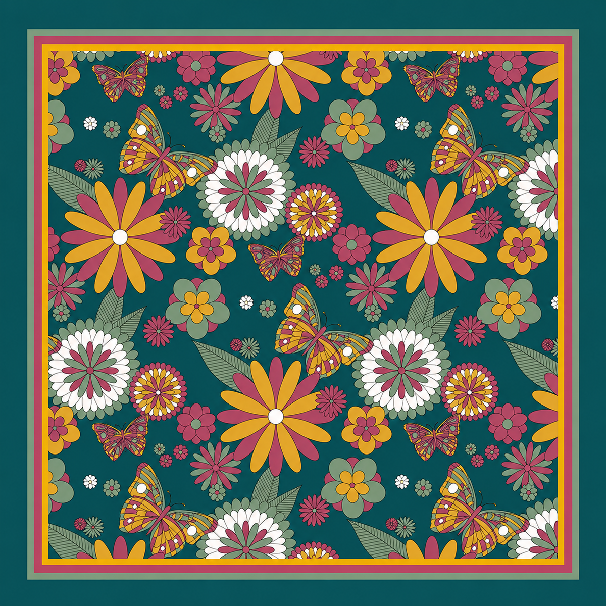 Vintage Botanical Scarf