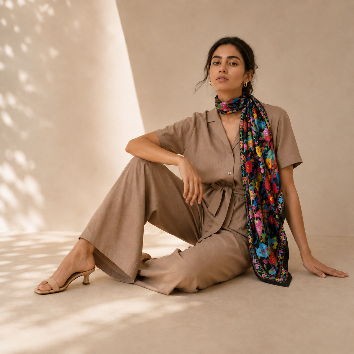 Artistic Floral Scarf