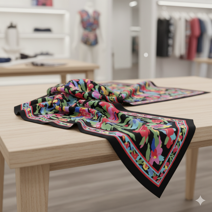 Artistic Floral Scarf