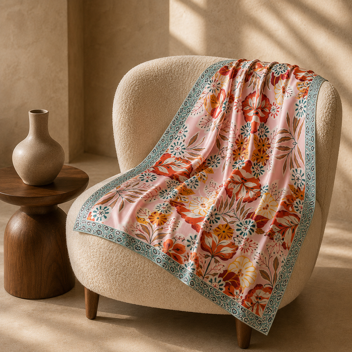 Bohemian Floral Scarf