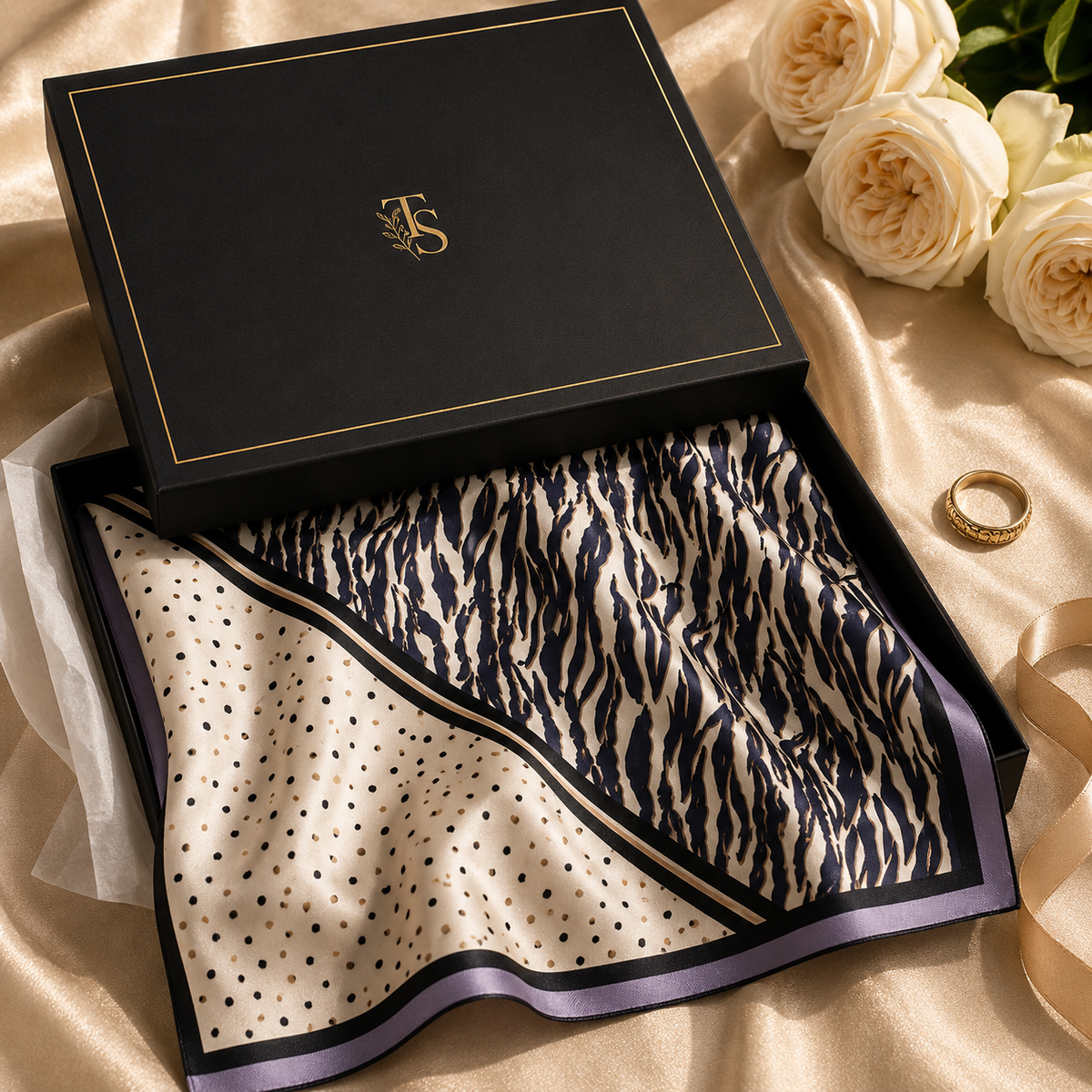 Abstract Animal Print Scarf