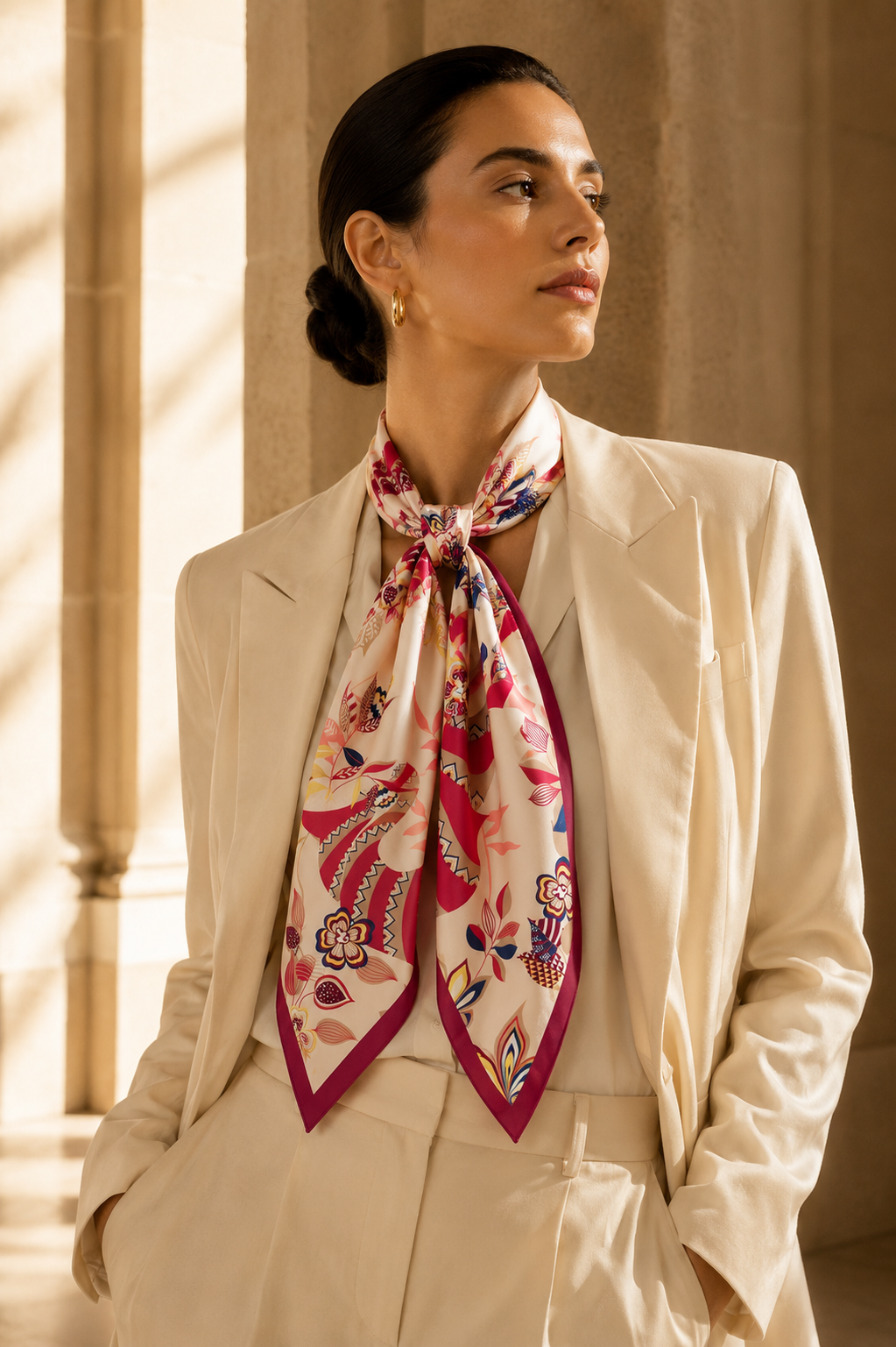 Retro Floral Scarf