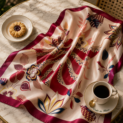 Retro Floral Scarf