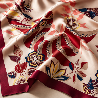 Retro Floral Scarf