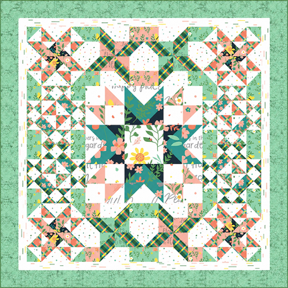 Pastel Mosaic Floral Scarf
