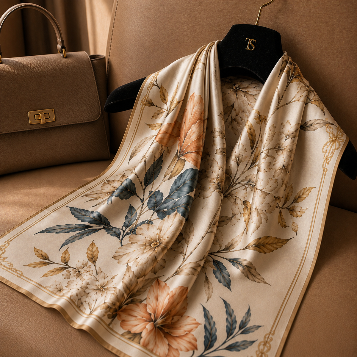 Earthy Botanical Scarf