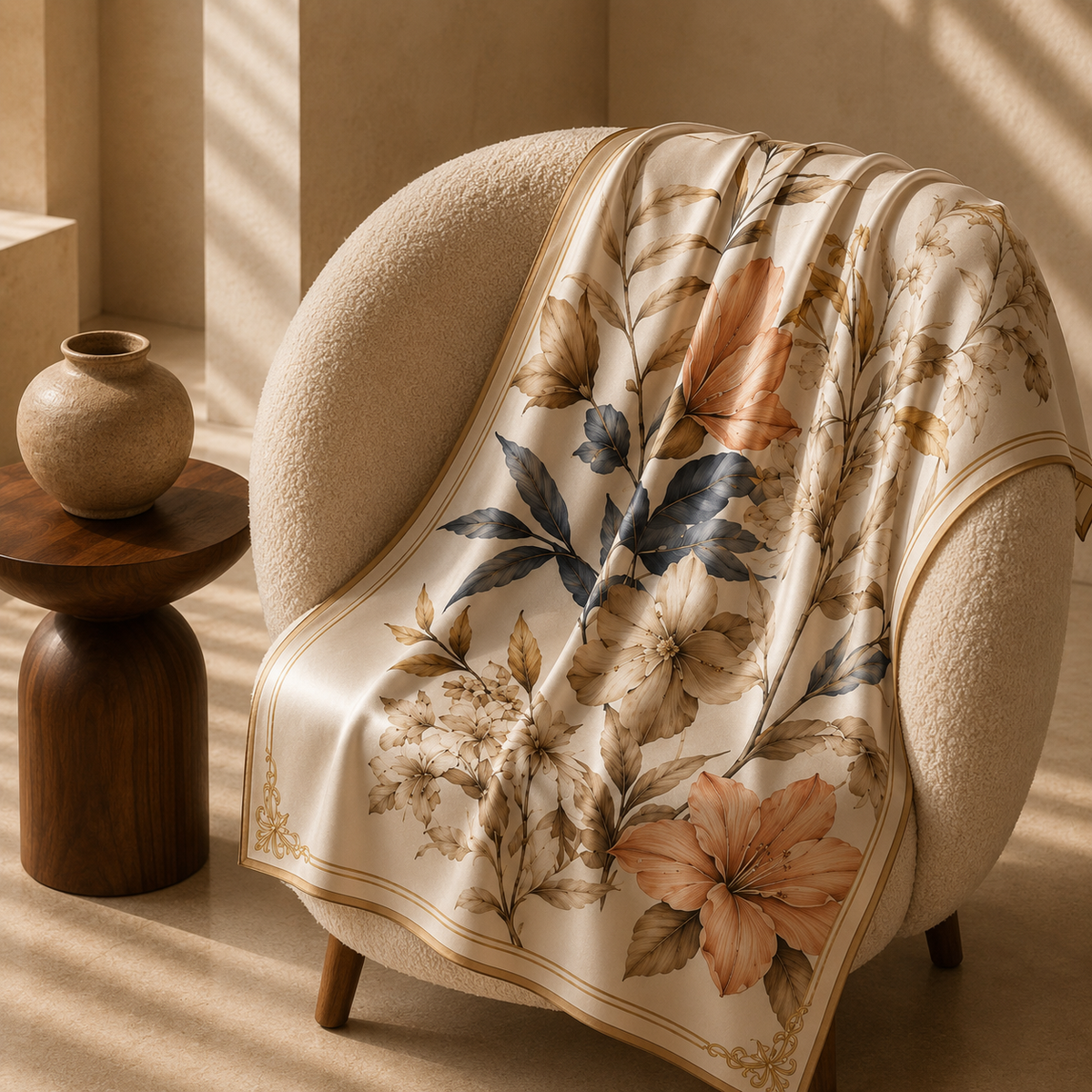 Earthy Botanical Scarf