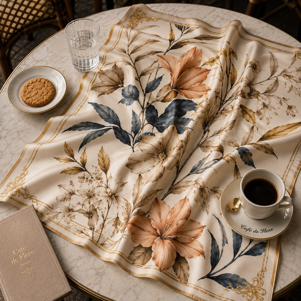 Earthy Botanical Scarf