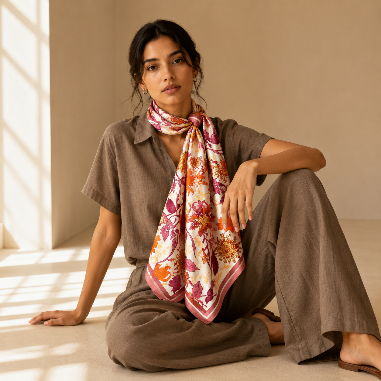 Autumn Floral Scarf