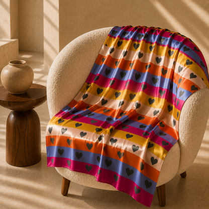 Striped Heart Scarf