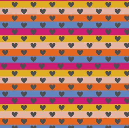 Striped Heart Scarf