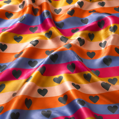 Striped Heart Scarf
