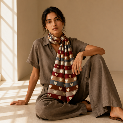 Modern Heart Scarf