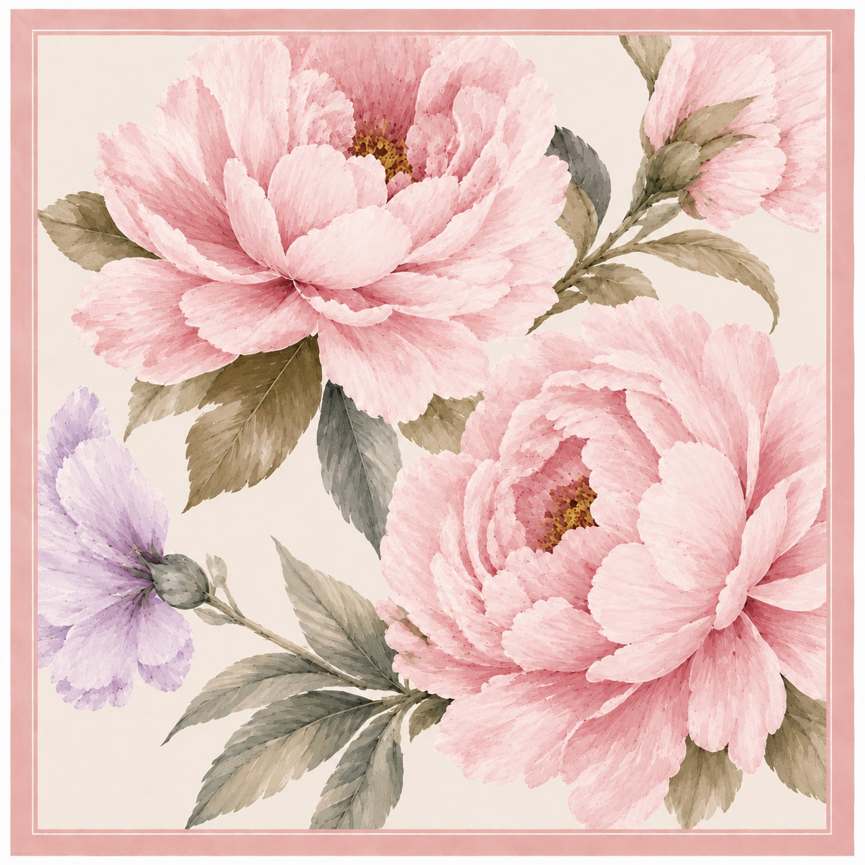 Pink Flora Scarf