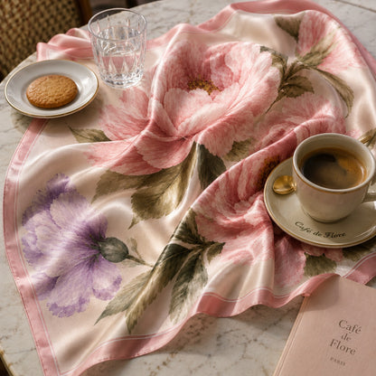 Pink Flora Scarf