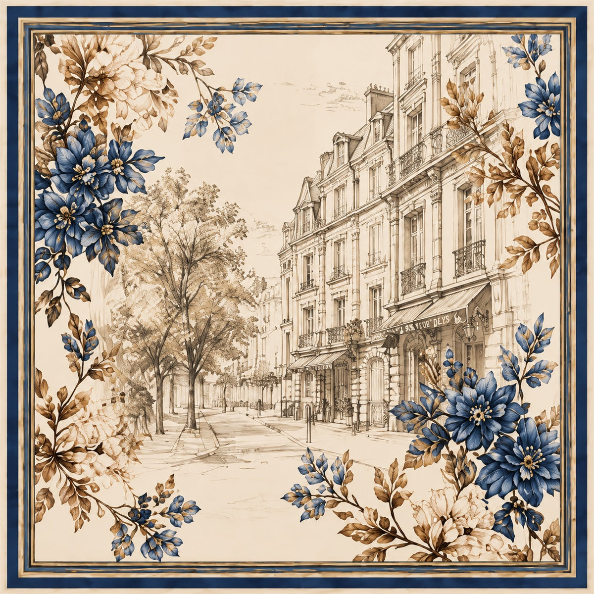 Parisian Floral Scarf