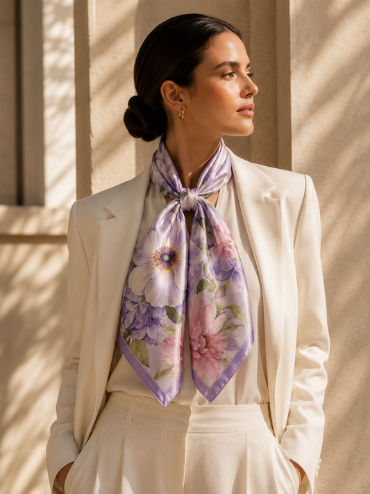 Lilac Floral Scarf
