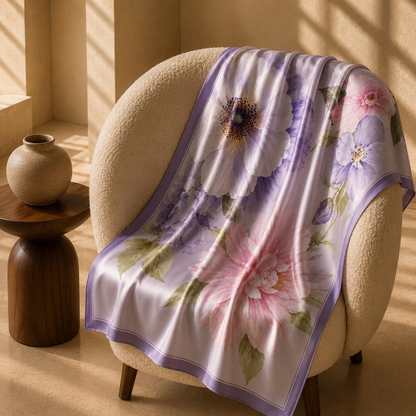 Lilac Floral Scarf