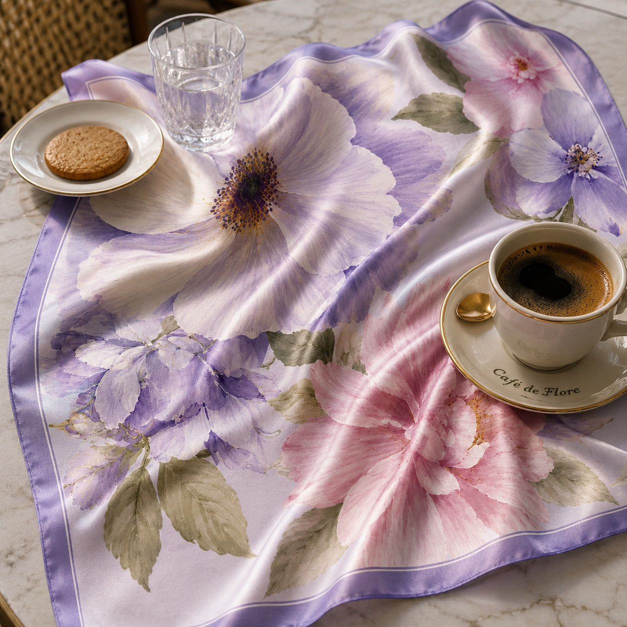 Lilac Floral Scarf