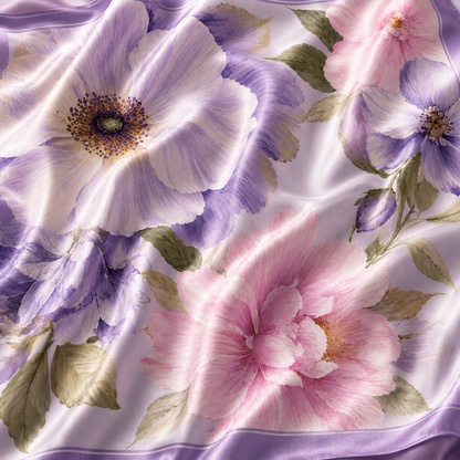 Lilac Floral Scarf