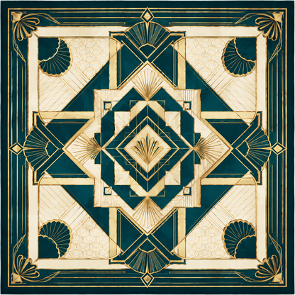 Art Deco Teal Scarf