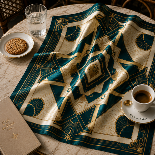 Art Deco Teal Scarf