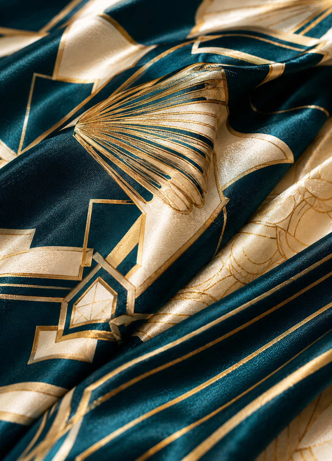 Art Deco Teal Scarf