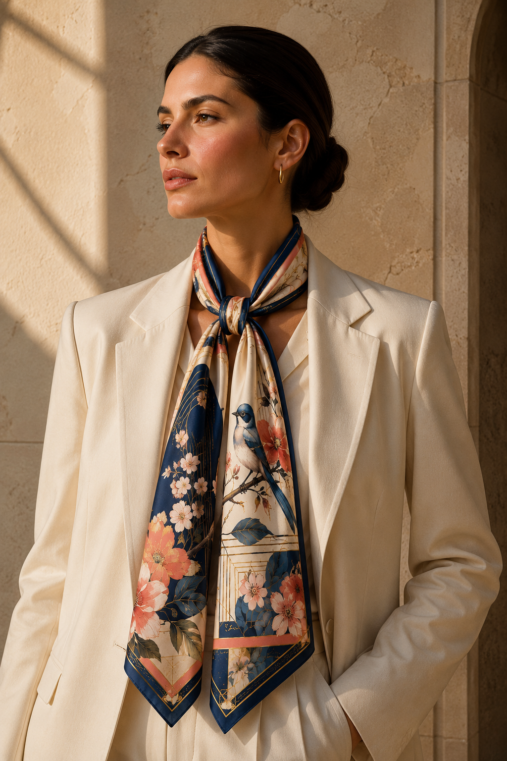 Midnight Blossom Scarf