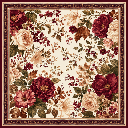 Burgundy Garden Scarf