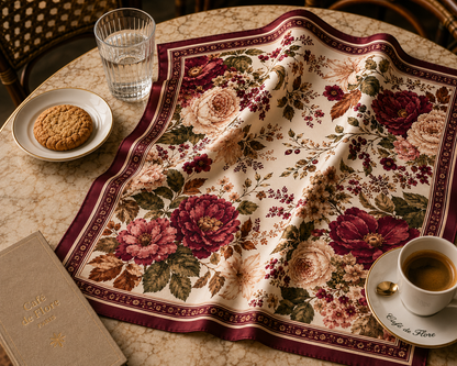 Burgundy Garden Scarf