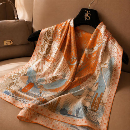 Whimsical Landscape Scarf